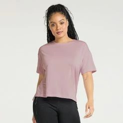 Women's FLX Core Drop-Shoulder Tee Grazing Lavendar -FLX stop unnamed file 1004