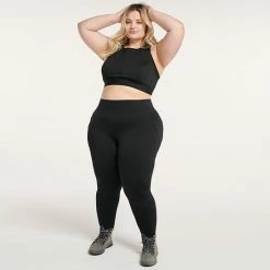 Plus Size FLX Ascent High-Waisted 7/8 Ankle Leggings Little Ballerina -FLX stop unnamed file 1009