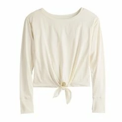 Women's FLX Knot-Front Top Mineral Black -FLX stop unnamed file 1021