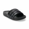 FLX Relay Women's Comfort Slide Sandals Black Leaves