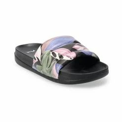 FLX Relay Women's Comfort Slide Sandals Black Leaves 8 FLX Relay Women's Comfort Slide Sandals Black Leaves -FLX stop unnamed file 1040