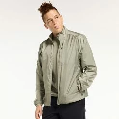 Men's FLX Packable Windbreaker Jacket Charcoal