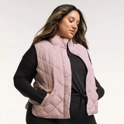 Plus Size FLX Quilted Packable Vest Grazing Lavendar -FLX stop unnamed file 1074