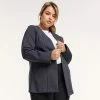 Plus Size FLX Commuter Elevate Open-Front Ponte Blazer Mineral Black -FLX stop unnamed file 1103