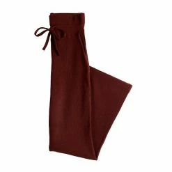 Women's FLX Ribbed High-Waisted Flared Sweater Pants Chic Burgundy -FLX stop unnamed file 1140