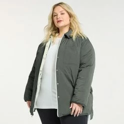 Plus Size FLX Insulated Reversible Long Jacket Ivory Silk 13 Plus Size FLX Insulated Reversible Long Jacket Ivory Silk -FLX stop unnamed file 1164