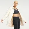 Women's FLX Insulated Reversible Long Jacket Ivory Silk