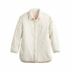 Women's FLX Insulated Reversible Long Jacket Ivory Silk -FLX stop unnamed file 1190