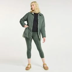 Women's FLX Insulated Reversible Long Jacket Ivory Silk -FLX stop unnamed file 1192