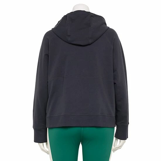 Plus Size FLX Boxy Zip-Up Hoodie Bisque Tan 4 Plus Size FLX Boxy Zip-Up Hoodie Bisque Tan - Image 2