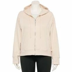 Plus Size FLX Boxy Zip-Up Hoodie Bisque Tan 8 Plus Size FLX Boxy Zip-Up Hoodie Bisque Tan -FLX stop unnamed file 1273