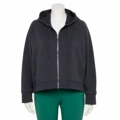 Plus Size FLX Boxy Zip-Up Hoodie Bisque Tan 9 Plus Size FLX Boxy Zip-Up Hoodie Bisque Tan -FLX stop unnamed file 1274