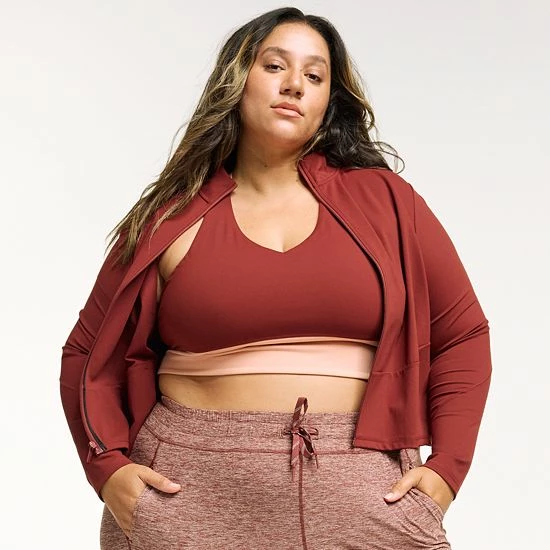 Plus Size FLX Affirmation Jacket Chic Burgundy 6 Plus Size FLX Affirmation Jacket Chic Burgundy - Image 4
