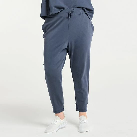 Plus Size FLX High-Waisted Knit Joggers Mineral Black 7 Plus Size FLX High-Waisted Knit Joggers Mineral Black - Image 5