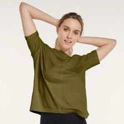 Women's FLX Harmony Front Seam Tee Grace Yellow -FLX stop unnamed file 1328