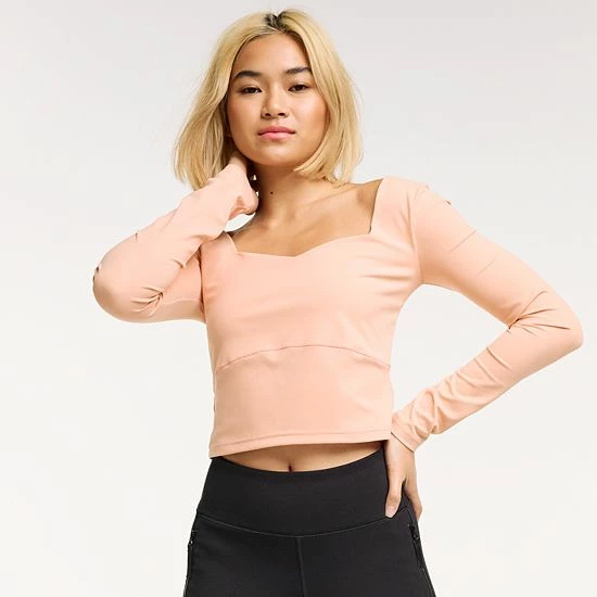 Women's FLX Affirmation Sweetheart Neckline Crop Top Mineral Black 7 Women's FLX Affirmation Sweetheart Neckline Crop Top Mineral Black - Image 5