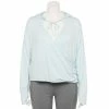 Plus Size FLX Surplice Lightweight Hoodie Frost Bite