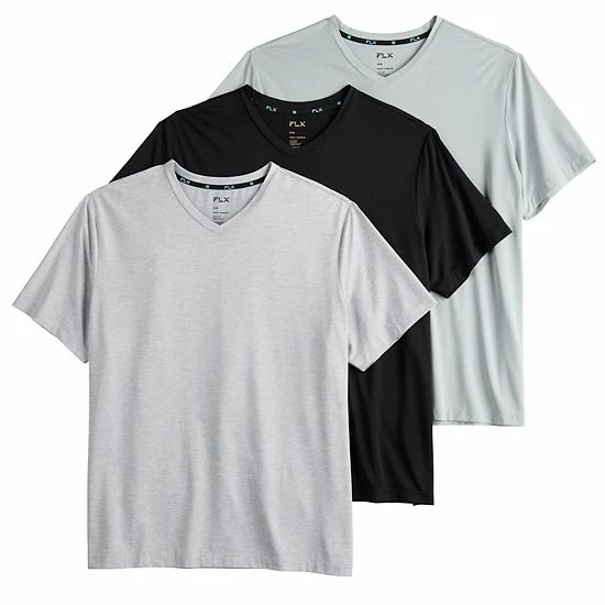 Big & Tall FLX 3-Pack Dynamic Comfort V-Neck Tee Set Green Big & Tall FLX 3-Pack Dynamic Comfort V-Neck Tee Set Green -FLX stop unnamed file 1356
