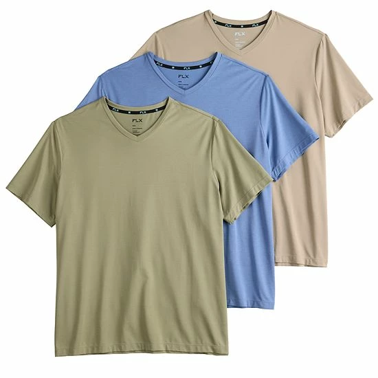 Big & Tall FLX 3-Pack Dynamic Comfort V-Neck Tee Set Green Big & Tall FLX 3-Pack Dynamic Comfort V-Neck Tee Set Green -FLX stop unnamed file 1357