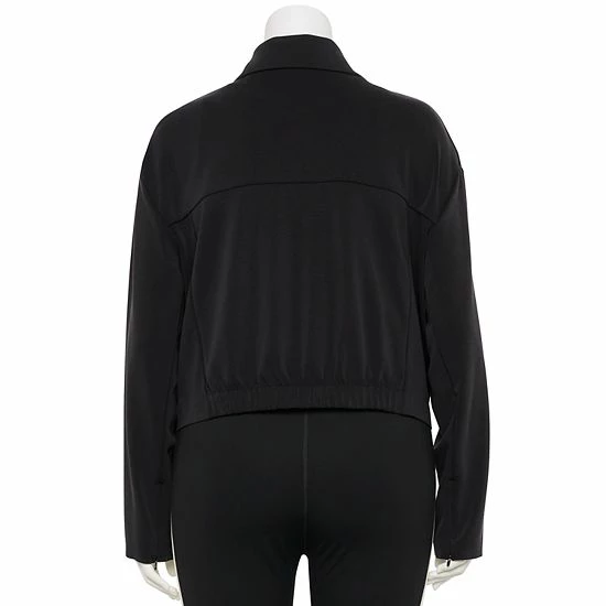 Plus Size FLX Double-Breasted Crop Blazer Sand Trap Plus Size FLX Double-Breasted Crop Blazer Sand Trap -FLX stop unnamed file 1361