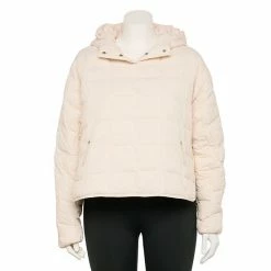 Plus Size FLX Quilted Packable Pullover Jacket Black White 9 Plus Size FLX Quilted Packable Pullover Jacket Black White -FLX stop unnamed file 1370