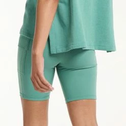 Women's FLX Bungee High-Waisted Bike Shorts Mineral Black -FLX stop unnamed file 1396