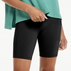 Women's FLX Bungee High-Waisted Bike Shorts Mineral Black -FLX stop unnamed file 1398