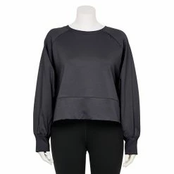 Plus Size FLX French Terry Crewneck Sweatshirt Grazing Lavendar -FLX stop unnamed file 1409