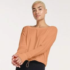 Women's FLX Cinched Bungee-Hem Top Boracay Peach