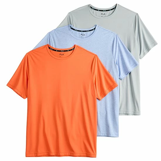 Big & Tall FLX 3-Pack Dynamic Comfort Tee Set Coral Ocean 7 Big & Tall FLX 3-Pack Dynamic Comfort Tee Set Coral Ocean - Image 5