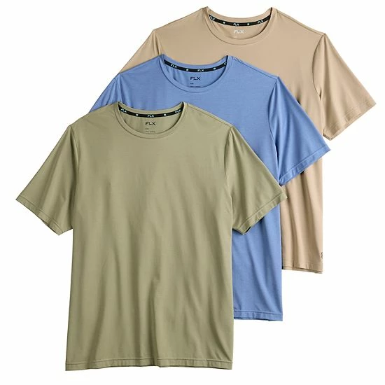 Big & Tall FLX 3-Pack Dynamic Comfort Tee Set Coral Ocean 8 Big & Tall FLX 3-Pack Dynamic Comfort Tee Set Coral Ocean - Image 6