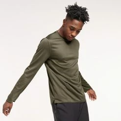 Men's FLX Commuter Stretch Crew Military Canvas -FLX stop unnamed file 1446