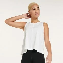 Women's FLX Harmony Seamed Tank White -FLX stop unnamed file 1459