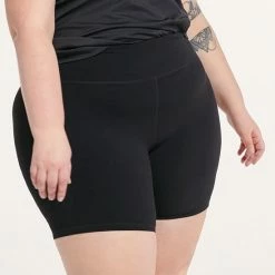 Plus Size FLX Affirmation High-Waisted Bike Shorts Brick Copper -FLX stop unnamed file 1478