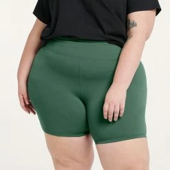 Plus Size FLX Affirmation High-Waisted Bike Shorts Brick Copper -FLX stop unnamed file 1484