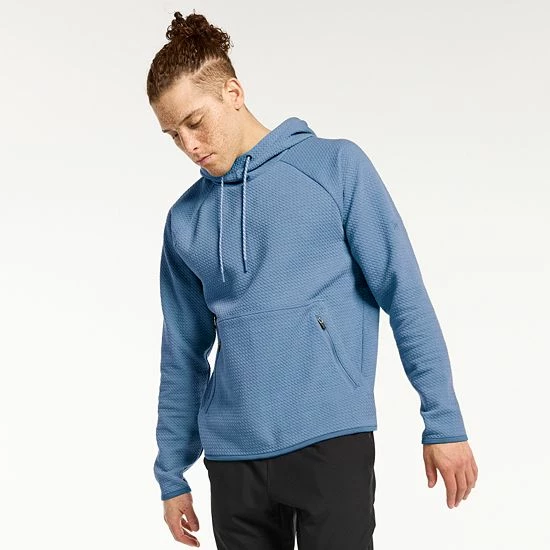 Men's FLX Textured Hoodie Quiet Storm Heather Men's FLX Textured Hoodie Quiet Storm Heather -FLX stop unnamed file 149
