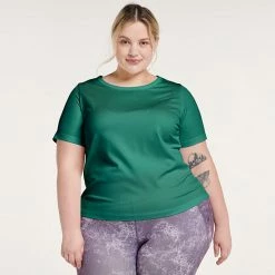 Plus Size FLX Balance Ribbed Crewneck Tee Vintage Moss -FLX stop unnamed file 1493