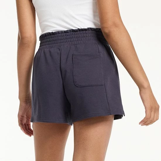 Women's FLX Paperbag High-Waisted French Terry Shorts Plum Sherry Women's FLX Paperbag High-Waisted French Terry Shorts Plum Sherry -FLX stop unnamed file 1502
