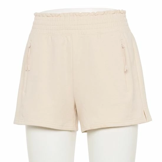 Women's FLX Paperbag High-Waisted French Terry Shorts Plum Sherry Women's FLX Paperbag High-Waisted French Terry Shorts Plum Sherry -FLX stop unnamed file 1504