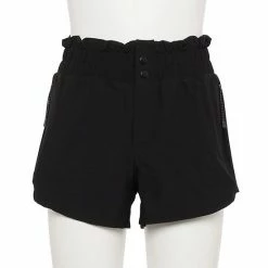 Women's FLX High-Waisted Paperbag-Waist Shorts Mint Crackle 12 Women's FLX High-Waisted Paperbag-Waist Shorts Mint Crackle -FLX stop unnamed file 1509