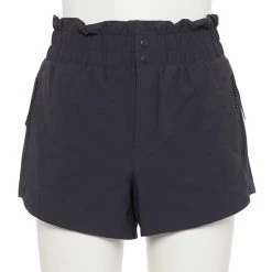 Women's FLX High-Waisted Paperbag-Waist Shorts Mint Crackle 13 Women's FLX High-Waisted Paperbag-Waist Shorts Mint Crackle -FLX stop unnamed file 1510