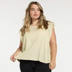 Plus Size FLX Restore Shoulder-Tuck Sleeveless Top Chic Burgundy -FLX stop unnamed file 1521