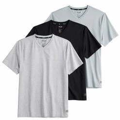 Men's FLX 3-Pack Dynamic Comfort V-Neck Tee Set Green -FLX stop unnamed file 1592