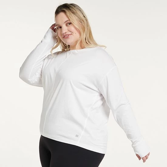 Plus Size FLX Harmony Front Seam Tee Black 5 Plus Size FLX Harmony Front Seam Tee Black - Image 3