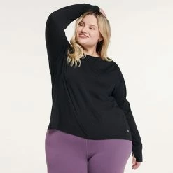 Plus Size FLX Harmony Front Seam Tee Black 10 Plus Size FLX Harmony Front Seam Tee Black -FLX stop unnamed file 1598