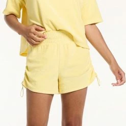 Women's FLX High-Waisted Terry Cloth Shorts Plum Sherry