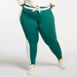 Plus Size FLX Affirmation Colorblock High-Waisted 7/8 Leggings Navy Lime Green -FLX stop unnamed file 1647