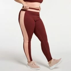 Plus Size FLX Affirmation Colorblock High-Waisted 7/8 Leggings Navy Lime Green -FLX stop unnamed file 1648