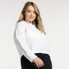 Plus Size FLX Woven Popover Top Modern White -FLX stop unnamed file 1668