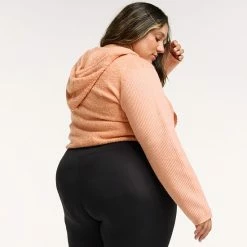 Plus Size FLX Hooded Half-Zip Mixed-Media Pullover Sand Trap -FLX stop unnamed file 1672